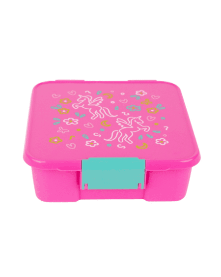 montiico ροζ δοχειο φαγητου lunchbox μποξακι με 3 χωρισματα