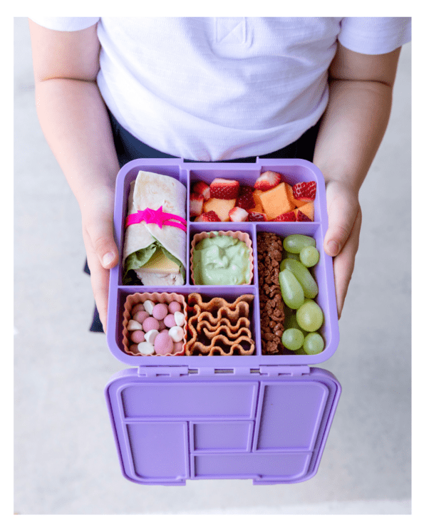 montiico ροζ δοχειο φαγητου μποξακι με 5 χωρισματα ουράνιο τόξο lunchbox