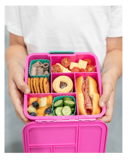 montiico ροζ δοχειο φαγητου lunchbox μποξακι με 3 χωρισματα