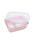 Glass Bento Lunchbox with silicone sleeve – Pink