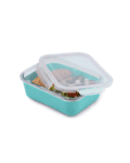 Glass Bento Lunchbox with silicone sleeve – Blue