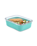 Glass Bento Lunchbox with silicone sleeve – Blue