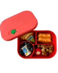 Δοχειο φαγητου σιλικόνης με 3 χωρίσματα Pick Box Bento – Ροζ Κοκκινο